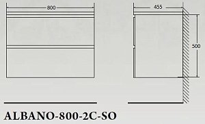 Тумба с раковиной BelBagno ALBANO 80 Bianco Lucido для ванной в интернет-магазине Sanbest