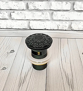 Донный клапан Milacio MC.010.BL черный купить в интернет-магазине сантехники Sanbest