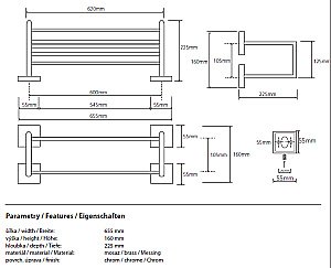 Полка для полотенцa Bemeta Beta 132205102 купить в интернет-магазине сантехники Sanbest