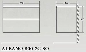 Тумба с раковиной BelBagno ALBANO 80 Bianco Lucido для ванной в интернет-магазине Sanbest