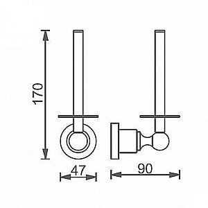 Держатель туалетной бумаги Aquanet 3890 купить в интернет-магазине сантехники Sanbest