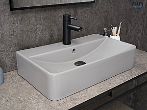 Раковина накладная Gid Gm1344 серая матовая купить в интернет-магазине Sanbest
