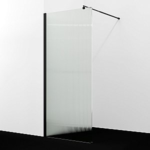 Душевое ограждение WasserKRAFT Rur 30W40MB-FL 120 стекло рифленое/профиль черный купить в интернет-магазине Sanbest
