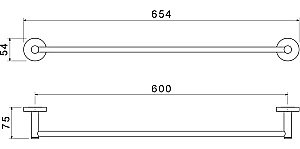 Полотенцедержатель Aquatek Европа AQ4114MB черный матовый купить в интернет-магазине сантехники Sanbest