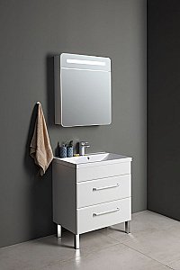 Тумба с раковиной Aquanet Лукка 302397 75 белый для ванной в интернет-магазине Sanbest