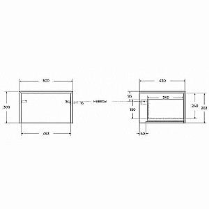 Консоль подвесная Cezares TAVOLONE 41583+50179+41585 120 Rovere tabacco для ванной в интернет-магазине сантехники Sanbest
