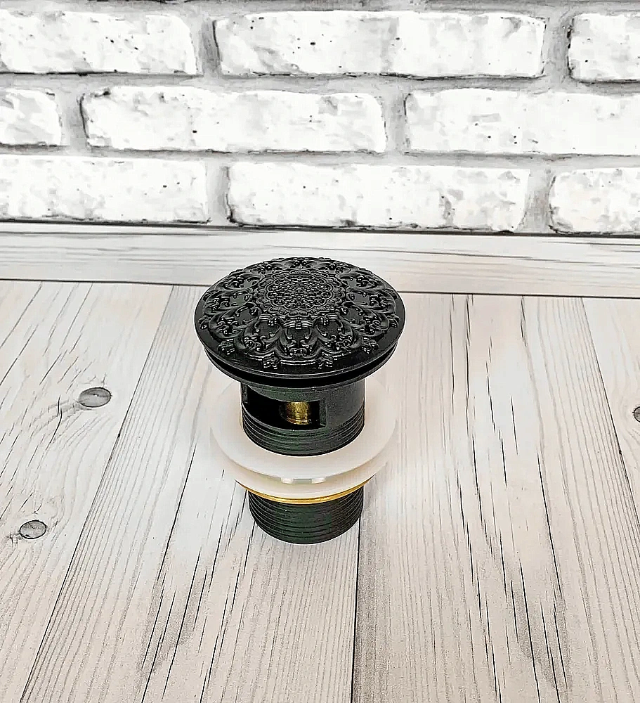 Донный клапан Milacio MC.010.BL черный купить в интернет-магазине сантехники Sanbest