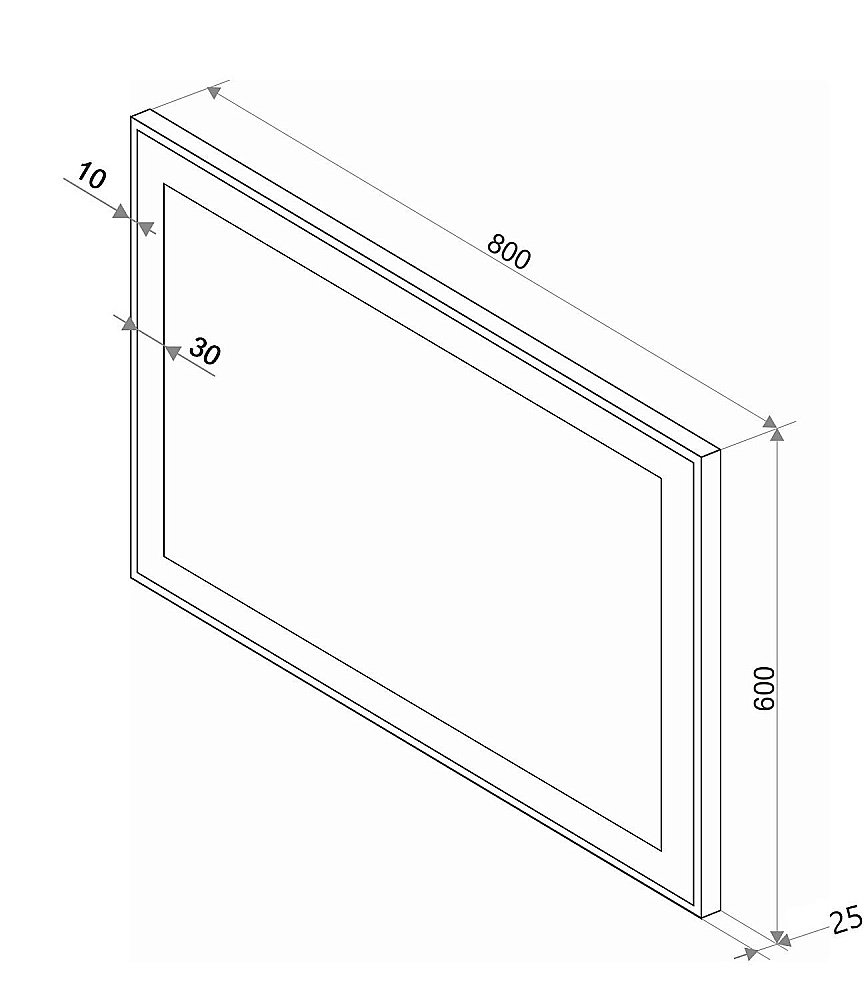 Зеркало Континент Mercury ЗЛП571 80x60 в ванную от интернет-магазине сантехники Sanbest