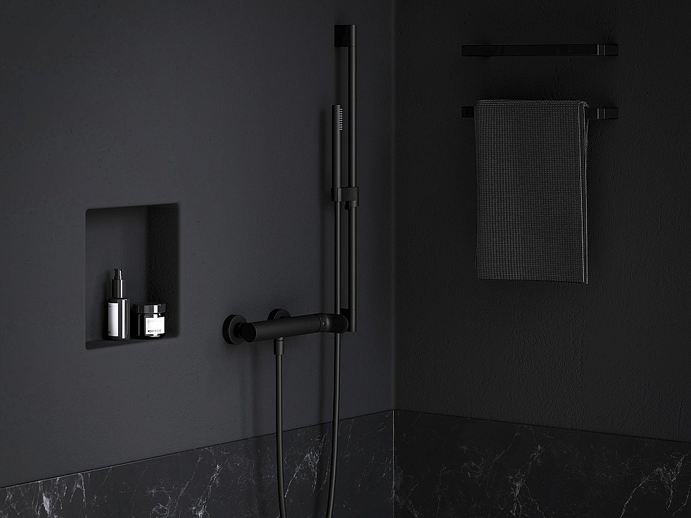 Смеситель для душа Ravak Eleganta EL 032.20BLM X070294 черный матовый купить в интернет-магазине сантехники Sanbest