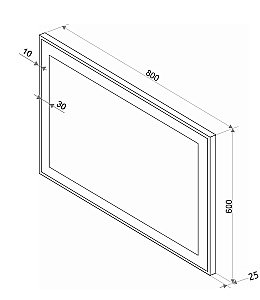 Зеркало Континент Mercury ЗЛП571 80x60 в ванную от интернет-магазине сантехники Sanbest