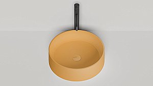 Раковина накладная Salini GLORIA 01 1102201MF 44 из искусственного камня S-Stone, матовая, цвет по RAL полностью купить в интернет-магазине Sanbest