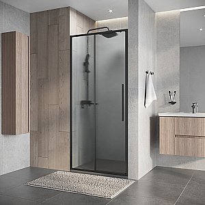 Душевая дверь Niagara Nova 110 NG-34-L11CHGR профиль графит/стекло шиншилла купить в интернет-магазине Sanbest