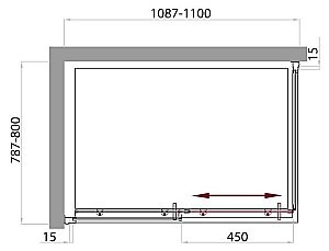 Душевой уголок BelBagno UNO-AH-1-110/80-P-Cr 110x80 купить в интернет-магазине Sanbest