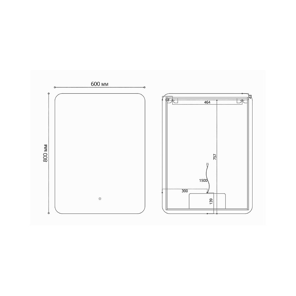 Зеркало LED Vincea VLM-3BE600 60×80 в ванную от интернет-магазине сантехники Sanbest