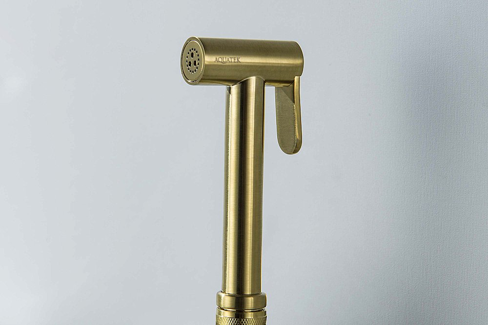 Гигиенический душ Aquatek Оберон AQ1024BG золото шлифованное купить в интернет-магазине сантехники Sanbest