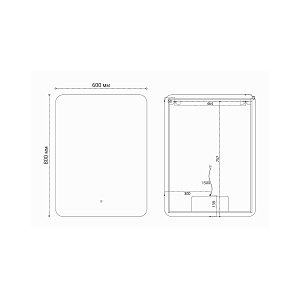Зеркало LED Vincea VLM-3BE600 60×80 в ванную от интернет-магазине сантехники Sanbest
