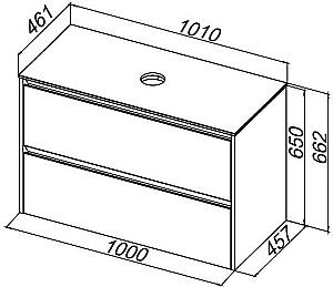 Тумба с раковиной Allen Brau Activity 100 1.34014.WM белая матовая/олива брашированная для ванной в интернет-магазине Sanbest
