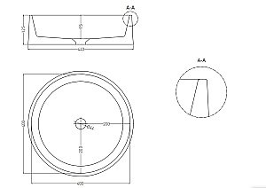 Раковина накладная Salini Gloria 01 1102201M 44 из искусственного камня S-Stone, белая матовая купить в интернет-магазине Sanbest
