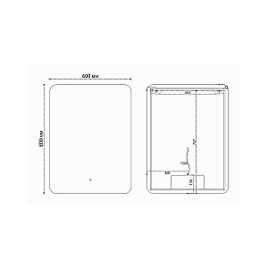 Зеркало LED Vincea VLM-3BE600 60×80 в ванную от интернет-магазине сантехники Sanbest