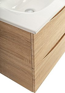 Тумба с раковиной BelBagno MARINO-CER-N-600-2C-SO-WO-P Rovere Bianco для ванной в интернет-магазине Sanbest