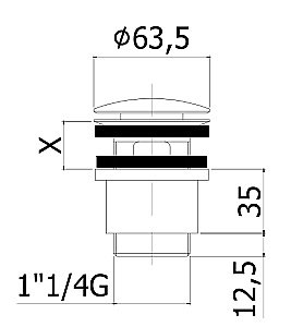 Донный клапан Cezares ARTICOLI VARI CZR-SAT25-BIO белый купить в интернет-магазине сантехники Sanbest
