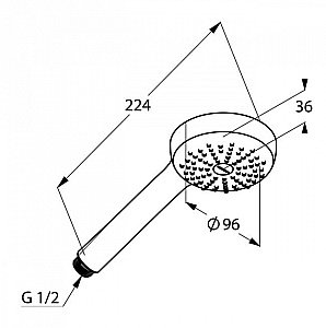 Душевая лейка Kludi Logo 6810005-00WR9 хром купить в интернет-магазине сантехники Sanbest