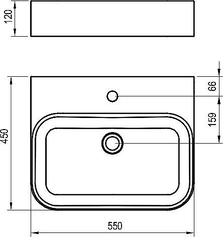 Раковина Ravak CERAMIC 55 R SLIM Wall XJX01155006 купить в интернет-магазине Sanbest