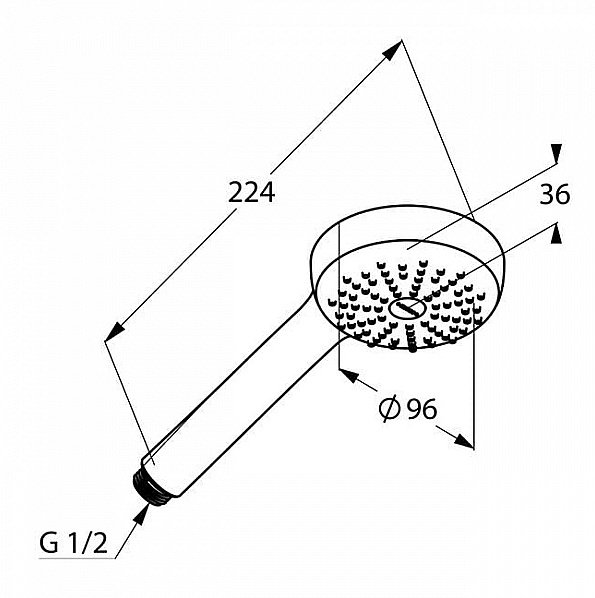 Душевая лейка Kludi Logo 6810005-00WR9 хром купить в интернет-магазине сантехники Sanbest