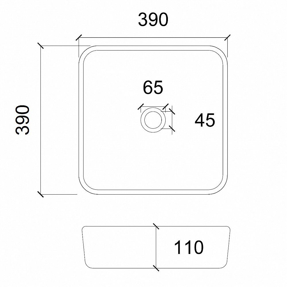 Раковина накладная ABBER Glas AK2311B черная купить в интернет-магазине Sanbest