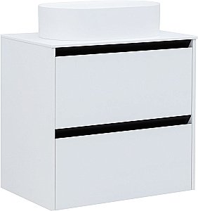 Тумба с раковиной Allen Brau Activity 70 1.34003.WM белая матовая/черный брашированный для ванной в интернет-магазине Sanbest