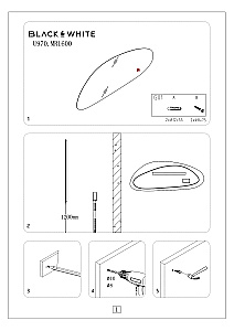 Зеркало Black&White Universe 970.MR1600 с подсветкой в ванную от интернет-магазине сантехники Sanbest