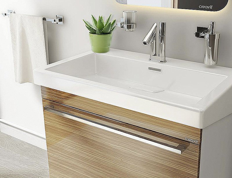 Раковина Creavit Epic 80 EP080.00000 белая купить в интернет-магазине Sanbest