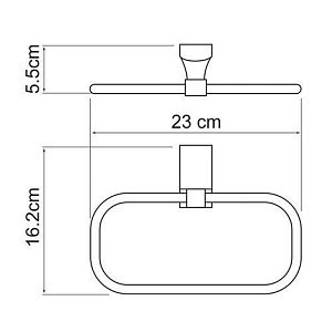 Полотенцедержатель кольцо WasserKRAFT Leine К-5031WHITE купить в интернет-магазине сантехники Sanbest