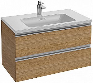 Тумба с раковиной Jacob Delafon VOX EB2028-RA 80 орех для ванной в интернет-магазине Sanbest