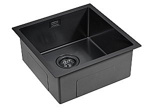 Мойка кухонная Paulmark Aller PM904444-GM Черная купить в интернет-магазине сантехники Sanbest