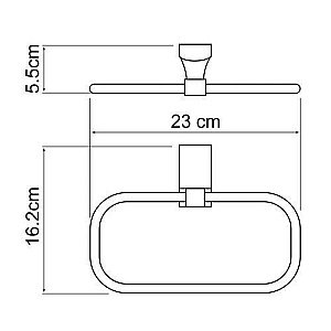 Полотенцедержатель кольцо WasserKRAFT Leine К-5031WHITE купить в интернет-магазине сантехники Sanbest