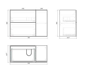 Тумба с раковиной напольная Grossman АДЕЛЬ 1010002 100 белая для ванной в интернет-магазине Sanbest