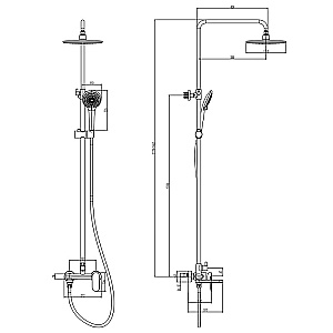 Душевая система Azario FLORIDA AZ-WSA654233C хром купить в интернет-магазине сантехники Sanbest