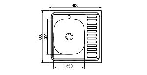 Мойка кухонная MIXLINE ML 527969 хром купить в интернет-магазине сантехники Sanbest