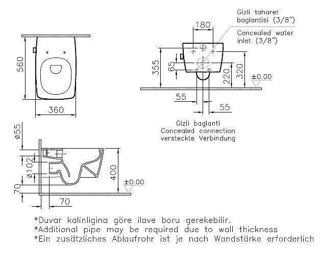 Унитаз Vitra METROPOLE 7672B003-1684 безободковый, белый купить в интернет-магазине Sanbest
