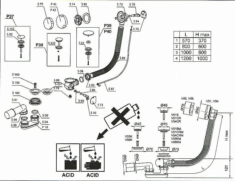 Слив-перелив Relisan V55К Гл000007256 80 хром купить в интернет-магазине сантехники Sanbest