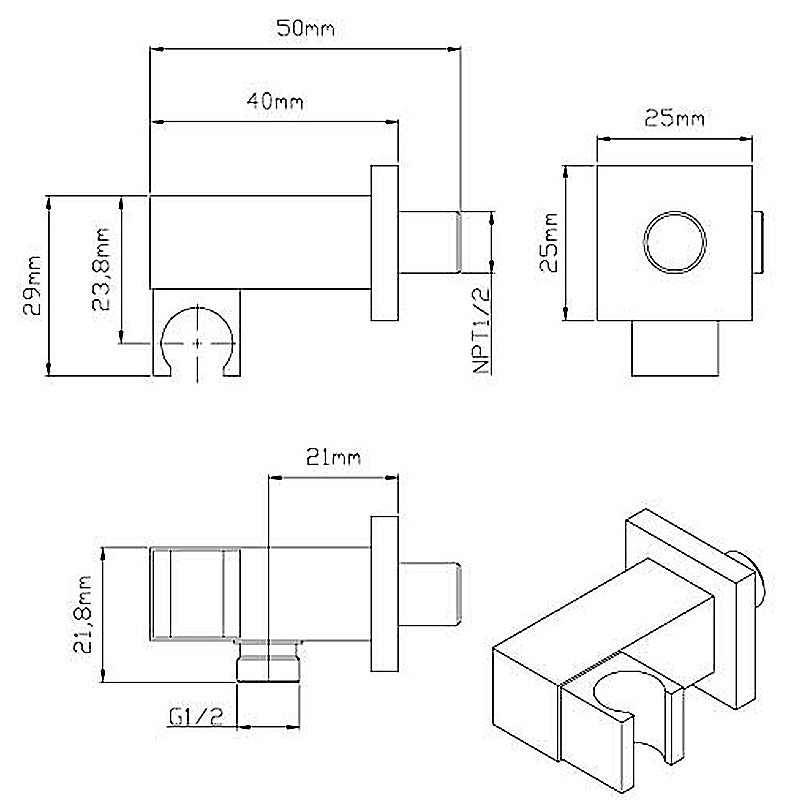 Душевая система Vincea VSFW-433T1MB черная матовая купить в интернет-магазине сантехники Sanbest