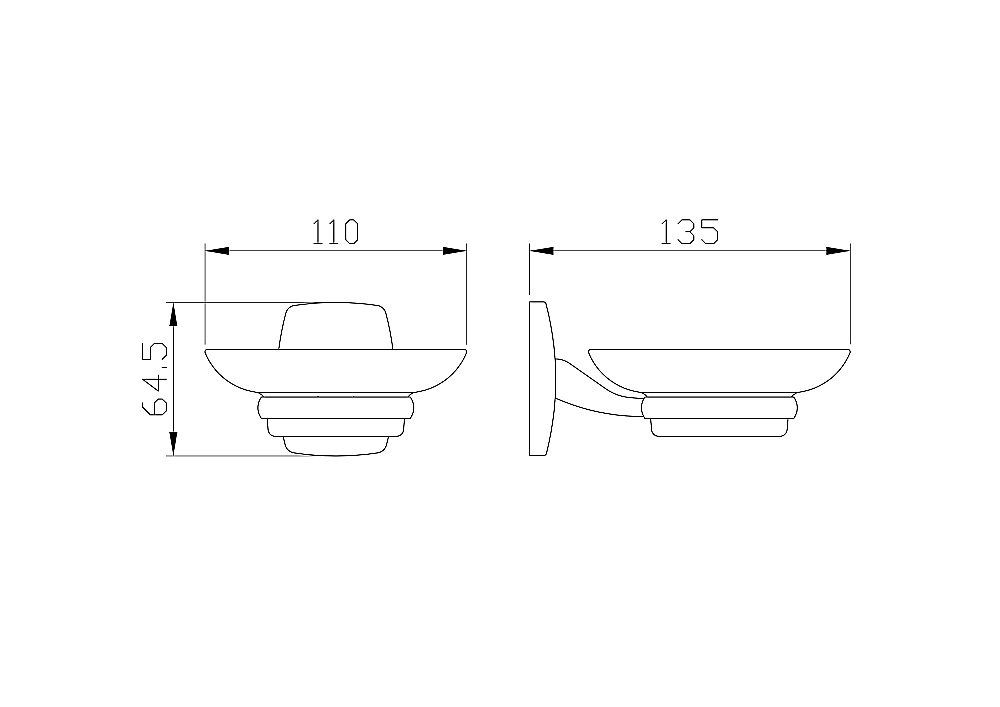 Мыльница с держателем WONZON & WOGHAND PORTO, Хром (WW-1201) купить в интернет-магазине сантехники Sanbest