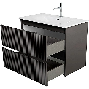 Тумба с раковиной BelBagno UNO-MINI 80 темно-серая матовая для ванной в интернет-магазине Sanbest