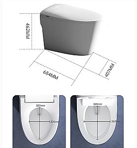 Унитаз приставной с функцией биде SantiLine SL-5036 белый, безободковый, с крышкой микролифт, слив торнадо купить в интернет-магазине Sanbest