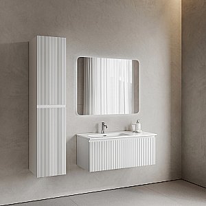 Тумба с раковиной Sancos Snob R 1.0 SNR1.0100LW/SNR1.0100RW Bianco для ванной в интернет-магазине Sanbest