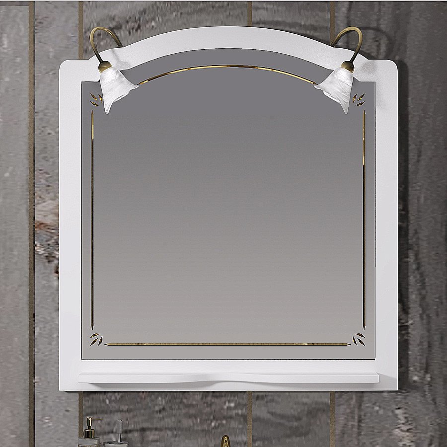 Зеркало Опадирис Лоренцо 100 00-00007041 белый матовый в ванную от интернет-магазине сантехники Sanbest