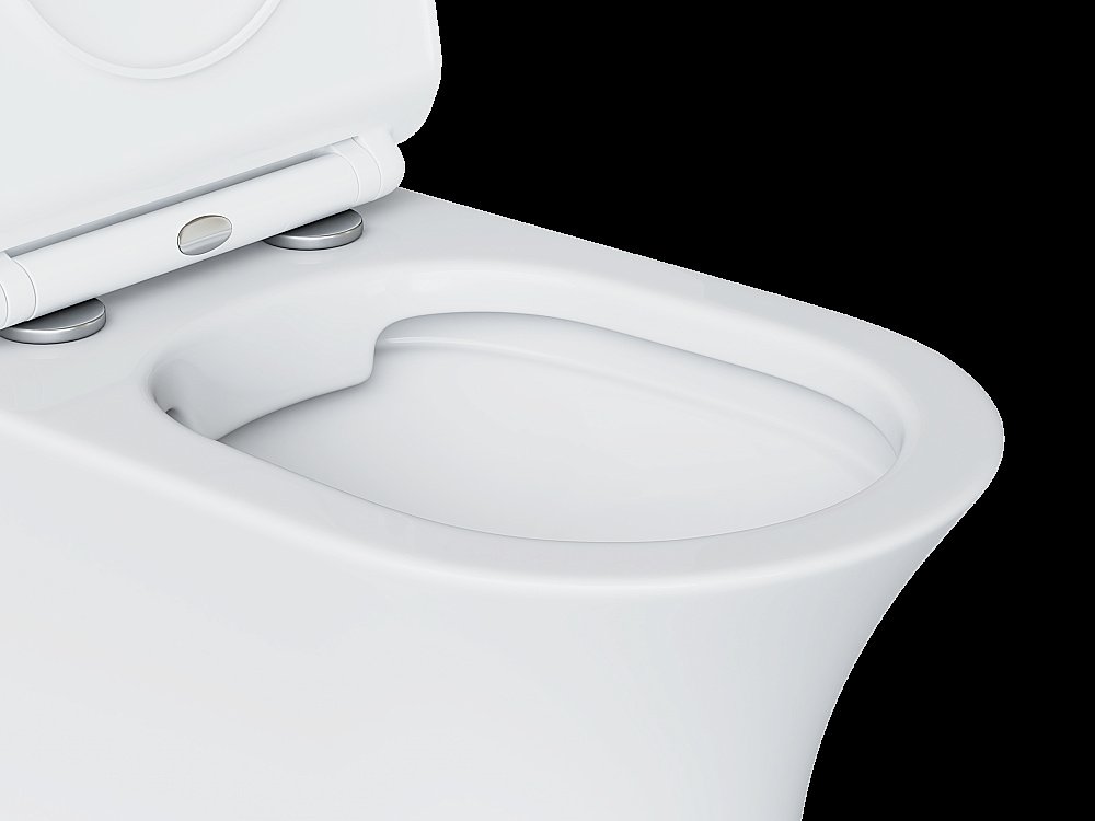 Унитаз напольный Laguraty 1217A безободковый, с крышкой микролифт, с бачком купить в интернет-магазине Sanbest