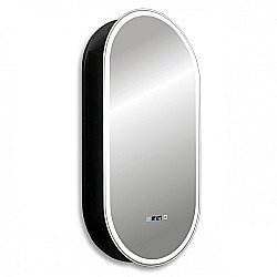 Зеркальный шкаф ABBER Kontur AG6339SWHB 50x100 черный купить в интернет-магазине сантехники Sanbest