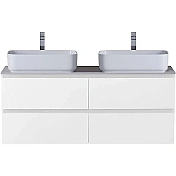 Тумба с раковиной и столещницей BelBagno 120 KRAFT-1200-4C-SO-BO+KEP-120-2-CEM Bianco Opaco для ванной в интернет-магазине Sanbest